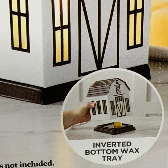 Farmhouse Barn Wax Warmer Full Size Metal Lights Up - Picture 10 of 13